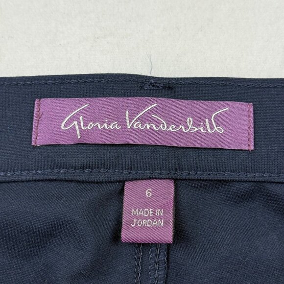 Gloria Vanderbilt Women's Amanda Stretch Tapered Navy Ponte Pants 6 Average NWT - Picture 6 of 11